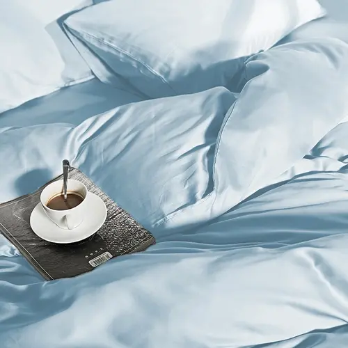 Primaviera DeLuxe Dekbedovertrek Uni Bamboe Blauw