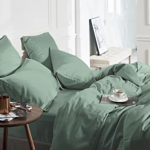 Primaviera DeLuxe Dekbedovertrek Uni Bamboe Groen