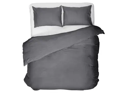 Primaviera DeLuxe Dekbedovertrek Uni Egyptisch Katoen Antraciet Primaviera DeLuxe Dekbedovertrek Uni Egyptisch Katoen Antraciet