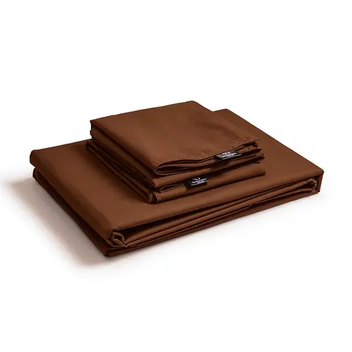 Primaviera DeLuxe Dekbedovertrek Uni Egyptisch Katoen Bruin