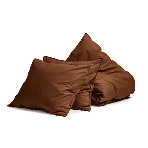 Primaviera DeLuxe Dekbedovertrek Uni Egyptisch Katoen Bruin