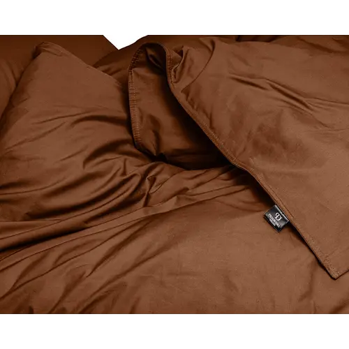 Primaviera DeLuxe Dekbedovertrek Uni Egyptisch Katoen Bruin