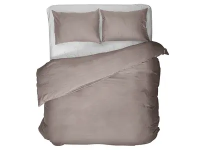 Primaviera DeLuxe Dekbedovertrek Uni Egyptisch Katoen Taupe Primaviera DeLuxe Dekbedovertrek Uni Egyptisch Katoen Taupe