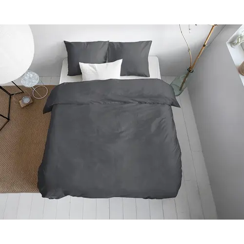 Primaviera DeLuxe Dekbedovertrek Uni Satijn Antraciet Primaviera DeLuxe Dekbedovertrek Uni Satijn Antraciet