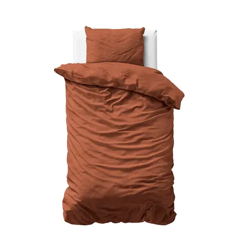 Primaviera DeLuxe Dekbedovertrek Uni Satijn Bruin Primaviera DeLuxe Dekbedovertrek Uni Satijn Bruin