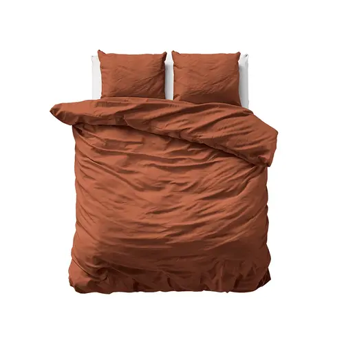 Primaviera DeLuxe Dekbedovertrek Uni Satijn Bruin