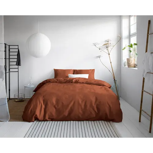 Primaviera DeLuxe Dekbedovertrek Uni Satijn Bruin Primaviera DeLuxe Dekbedovertrek Uni Satijn Bruin