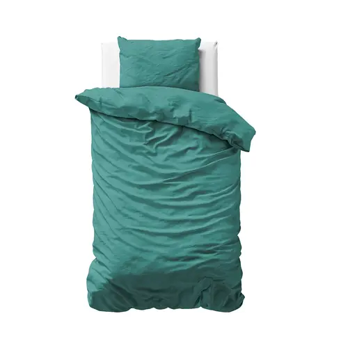 Primaviera DeLuxe Dekbedovertrek Uni Satijn Groen Primaviera DeLuxe Dekbedovertrek Uni Satijn Groen