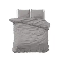 Dekbedovertrek Uni Satijn Grijs