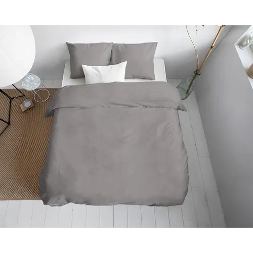 Primaviera DeLuxe Dekbedovertrek Uni Satijn Grijs