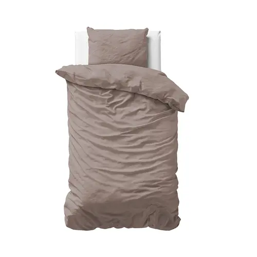 Primaviera DeLuxe Dekbedovertrek Uni Satijn Taupe