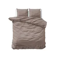 Dekbedovertrek Uni Satijn Taupe