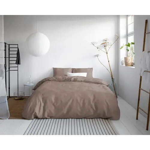 Primaviera DeLuxe Dekbedovertrek Uni Satijn Taupe