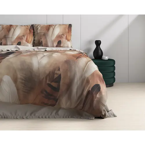 Dreamhouse Dekbedovertrek Feathura Taupe Dreamhouse Dekbedovertrek Feathura Taupe