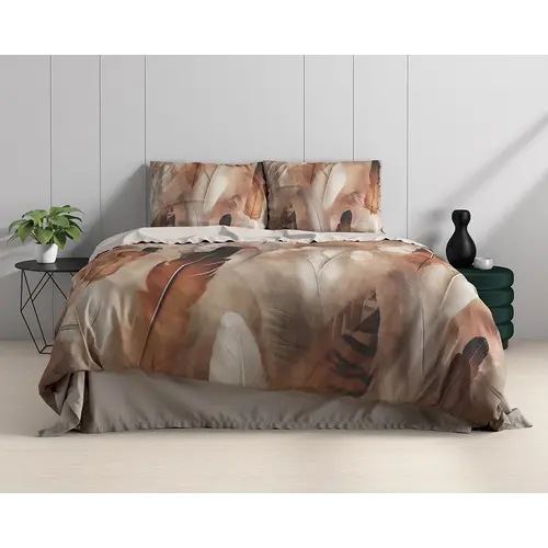 Dreamhouse Dekbedovertrek Feathura Taupe Dreamhouse Dekbedovertrek Feathura Taupe