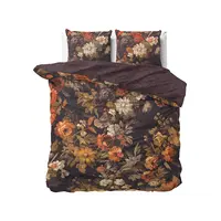 Dekbedovertrek Art Flower Bruin