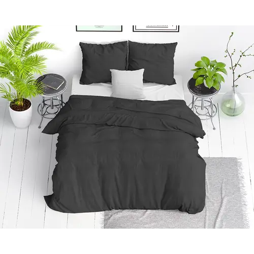 Dreamhouse Dekbedovertrek Stone Washed Antraciet
