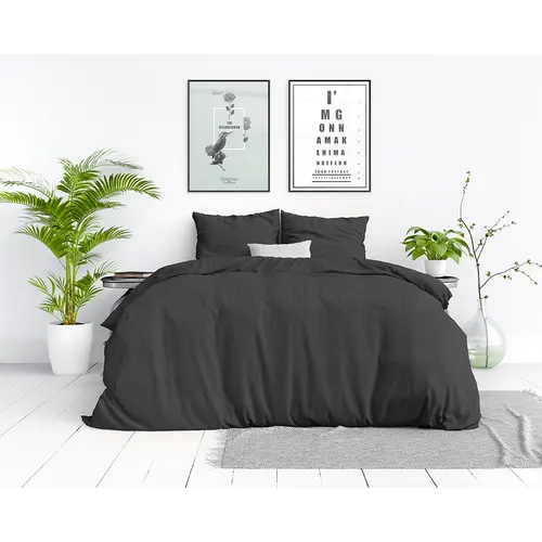 Dreamhouse Dekbedovertrek Stone Washed Antraciet