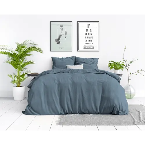 Dreamhouse Dekbedovertrek Stone Washed Blauw Dreamhouse Dekbedovertrek Stone Washed Blauw