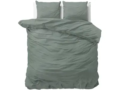 Dreamhouse Dekbedovertrek Stone Washed Groen