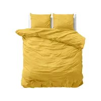 Dekbedovertrek Stone Washed Geel