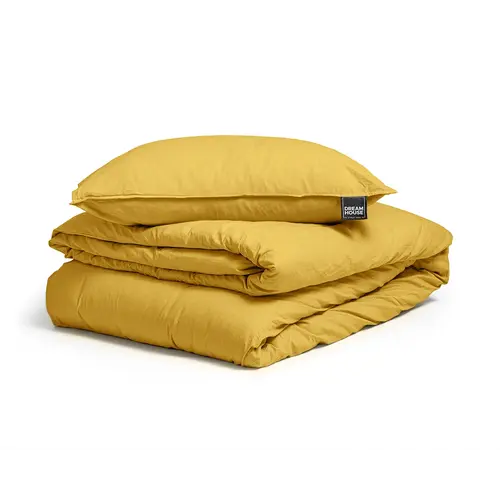 Dreamhouse Dekbedovertrek Stone Washed Geel