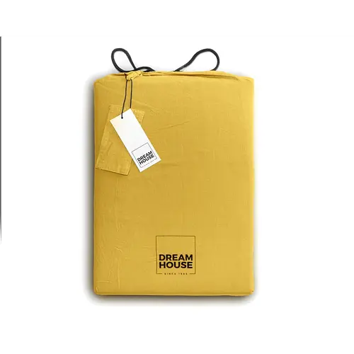 Dreamhouse Dekbedovertrek Stone Washed Geel