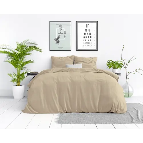 Dreamhouse Dekbedovertrek Stone Washed Zand