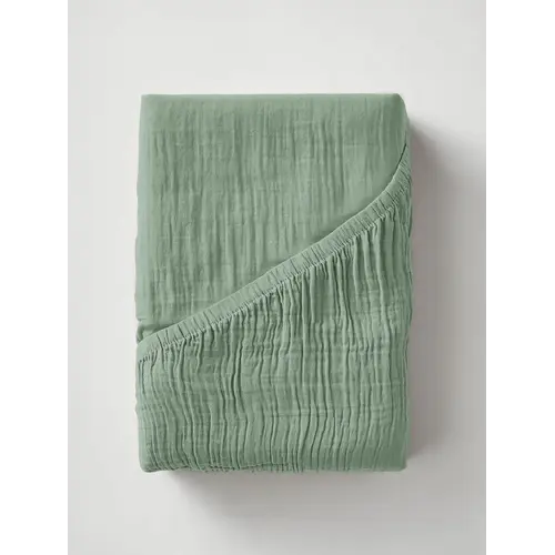 Dreamhouse Hoeslaken Mousseline Groen