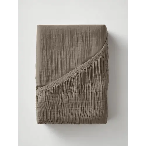 Dreamhouse Hoeslaken Mousseline Taupe