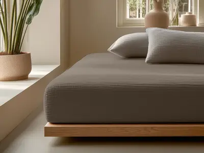 Dreamhouse Hoeslaken Mousseline Taupe