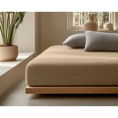 Dreamhouse Hoeslaken Mousseline Zand