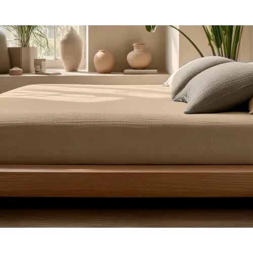 Dreamhouse Hoeslaken Mousseline Zand