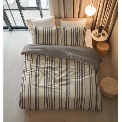 Sleeptime Dekbedovertrek Linear Linen Zand