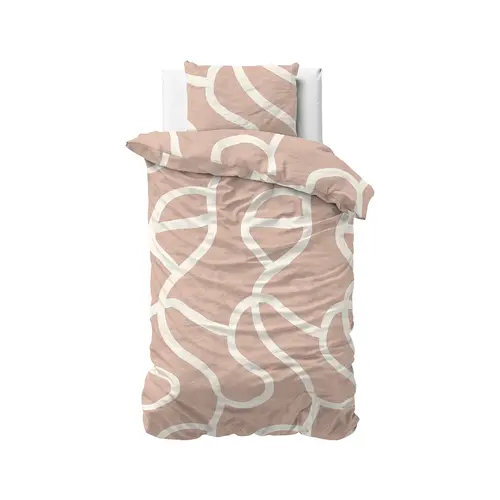 Sleeptime Dekbedovertrek Clay Contours Perzik Sleeptime Dekbedovertrek Clay Contours Perzik
