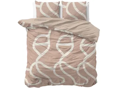 Sleeptime Dekbedovertrek Clay Contours Perzik Sleeptime Dekbedovertrek Clay Contours Perzik