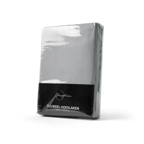 Sleeptime Hoeslaken Velvet Grijs