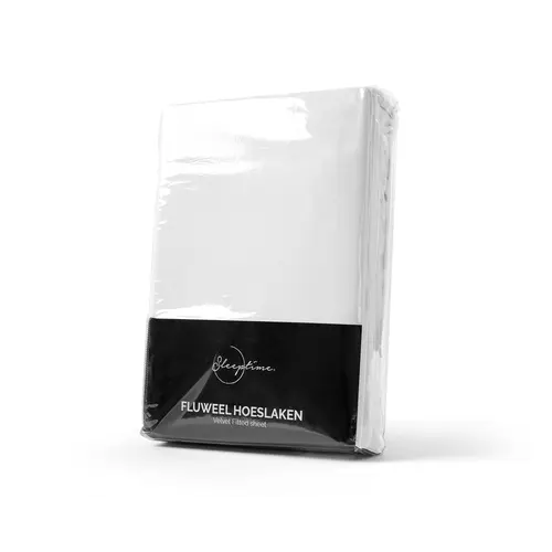 Sleeptime Hoeslaken Velvet Wit