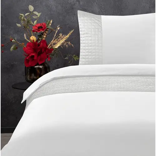 Sleeptime Dekbedovertrek Velvet Band Wit