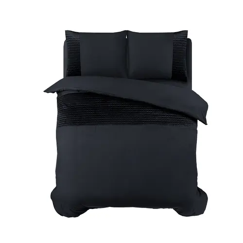 Sleeptime Dekbedovertrek Velvet Band Zwart