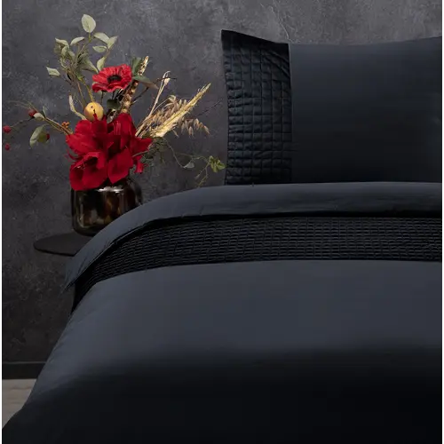 Sleeptime Dekbedovertrek Velvet Band Zwart