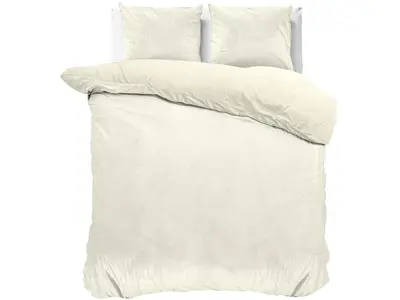 Sleeptime Dekbedovertrek Velvet Uni Crème