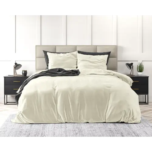 Sleeptime Dekbedovertrek Velvet Uni Crème