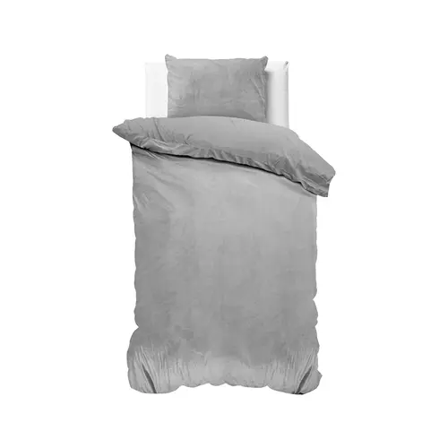 Sleeptime Dekbedovertrek Velvet Uni Grijs