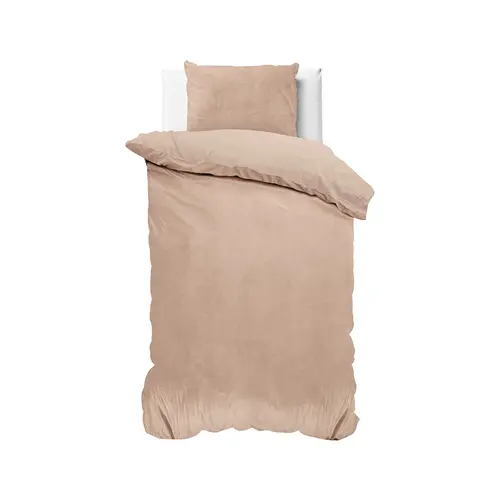 Sleeptime Dekbedovertrek Velvet Uni Nude