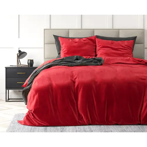 Sleeptime Dekbedovertrek Velvet Uni Rood