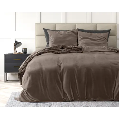 Sleeptime Dekbedovertrek Velvet Uni Taupe