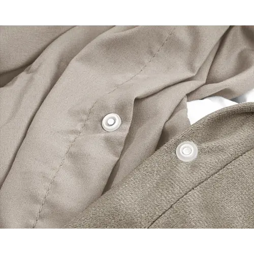 Sleeptime Dekbedovertrek Velvet Uni Taupe Grijs