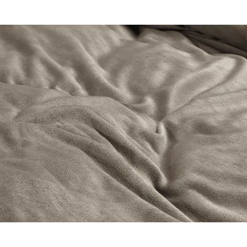 Sleeptime Dekbedovertrek Velvet Uni Taupe Grijs