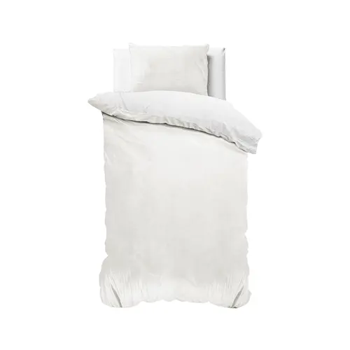 Sleeptime Dekbedovertrek Velvet Uni Wit